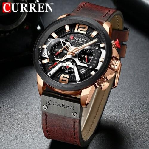 CURREN Relogio Masculino Sport Watch Men Top Brand Luxury Quartz Mens Chronograph Date Military Wrist Watches Waterproof 8329