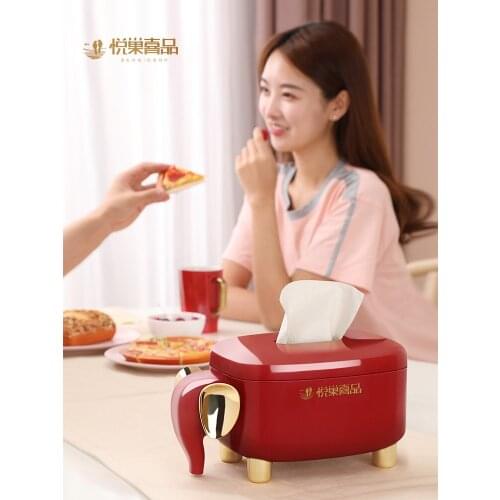 Cover Napkin Holder Animal Tissue Box Container Organizer Cute Nordic Tissue Boxes Animal Papel Seda Wipes Case BW50ZJ