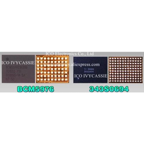 For iPhone 6 6+ 6plus U2401 BCM5976 +U2402 343S0694 Black Touch chip White Touch Digitizer Screen IC Original New 2 pcs/set