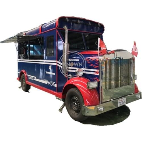 Europe Most Popular Type Electric 4 Wheels Fast Food Hamburger Dining Car Mobile Food Cart Truck