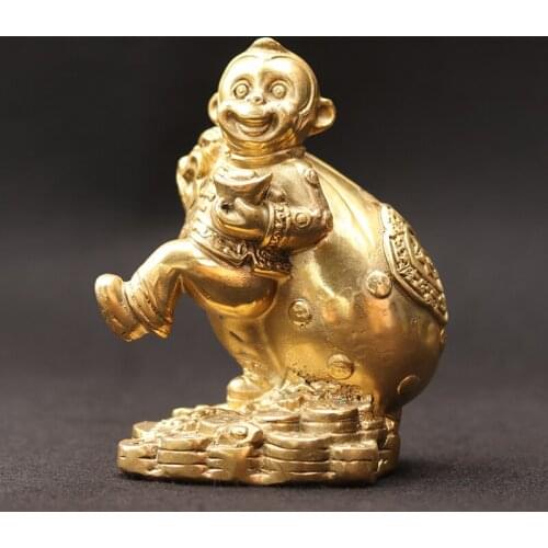 Feng shui Golden Monkey send blessing Ornaments Monkey Office Home decoration Products