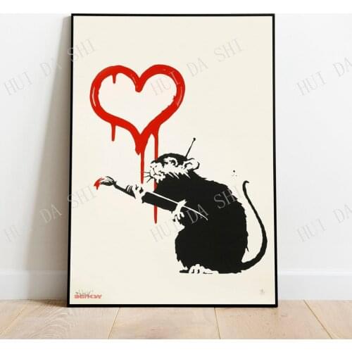 Love Rat - Banksy Art Print, Banksy Art Poster, Banksy wall art, Digital Art Print, Art Print, Contemporary Art Poster