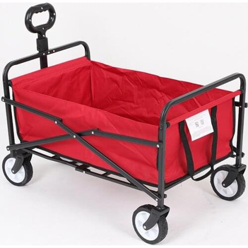 Red Wheelbarrow Garden Trolley Portable Beach Wagon Cart Folding Camping Cart Shopping Grocery Shopping Cart Cart Carretilla