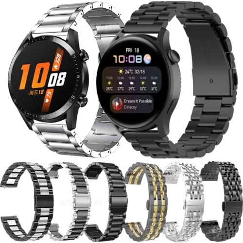 Metal Strap For Huawei Watch GT/GT2/GT2e Honor Magic 2 Smart Band Bracelet Stainless Straps for Galaxy Watch 3 Wrist band Correa