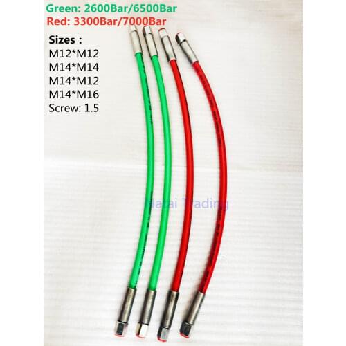 High pressure soft pipe 650mm 2600bar common rail pipe oil tube for common rail test bench bursting pressure 6500bar