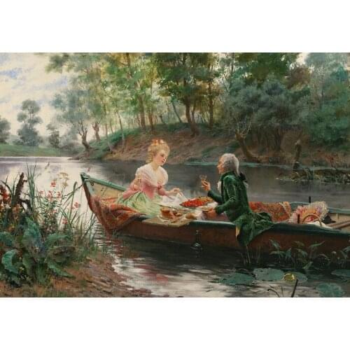 Craftwork Embroidery Work People 14CT Unprinted Quality Counted Cross Stitch Kits DIY Set Oil painting Romantic Dinner Arts