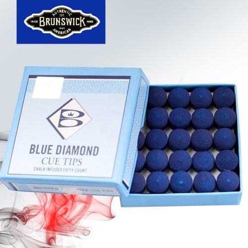 Blue Diamond Brunswick Snooker Cue Tip 10mm 11mm Tip Billiards Stick Kit Leather Tip Durable Professional Billiard Accessories