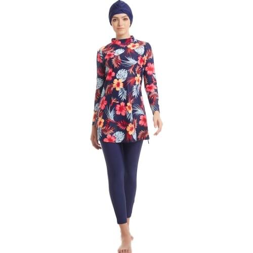 2020 New Burkinis Muslim Swimwear Islamic Swimsuits Women Girls Plus Size Full Cover Modest Islamic Swimming Suits