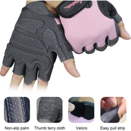 Men Women Fitness Gloves Training Trunage Half-finger Gloves Weightlifting Anti-slip Wrist Sports Gloves Dumbbell Horizontal