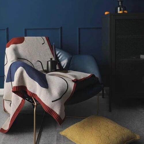 Nordic Throw Blanket Fluffy Bedspread mantas de cama decorativa Living Room Geometric Sofa Blanket Bed Supplies manta de sofa