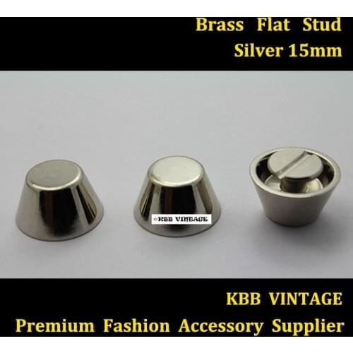 25pc Flat Spikes Screwback Punk DIY Studs Leathercraft 5/8'' High-quality Sliver