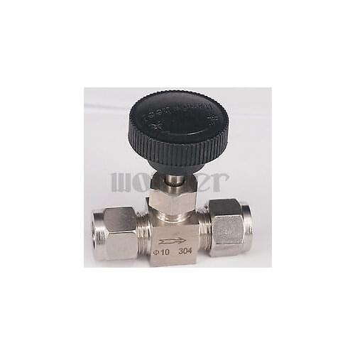 Fit 10mm OD Tube 304 Stainless Steel Shut Off Flow Control Needle Valve Compression Fitting 915 PSI