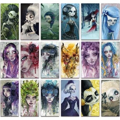 5D Full Square Diamond painting embroidery Cross stitch beautiful girl skull sexy lady 3D DIY Round Drill Drawing mosaic L152