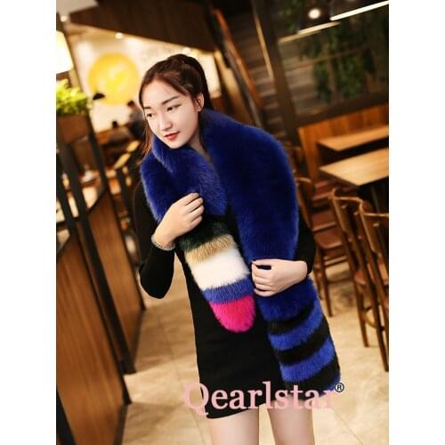 2021 New Arrival Faux Fur Wraps Super Luxury Large Women Fur Scarf Collar Cute Tails Design Shawls Fluffy Party Wedding Decor