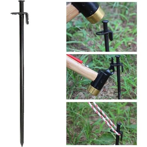 Heavy Duty Steel Tent Stakes Tarp Pegs Ground Nail Camping Hiking Equipment Outdoor Trip Hiking Traveling Tent Equipment
