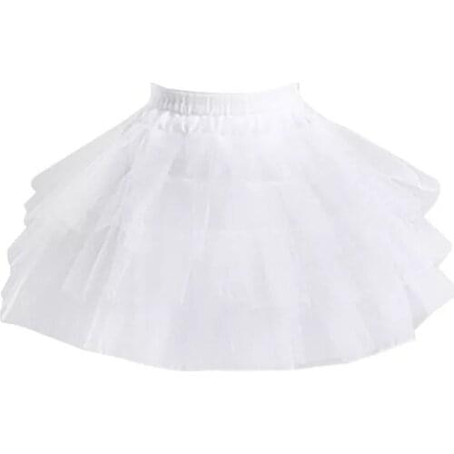 Bridal Multi Layered White Mesh Lolita Short Petticoat Tutu Skirt With Steel Ring Princess Sweet Bustle Wedding Underskirt