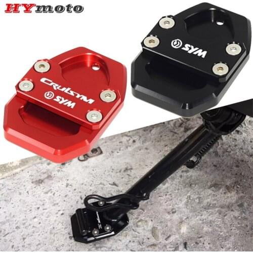 For SYM CRUISYM300 GTS300i GTS 300 i Joymax Z300 Motorcycle CNC Kickstand Foot Side Stand Extension Support Plate Enlarger Pad