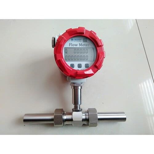 High Accuracy Hydraulic Oil Turbine Flow Meter 304 Stainless Steel Spherical Seal Thread Max 30MPa LCD Display 4-20mA Pulse 485
