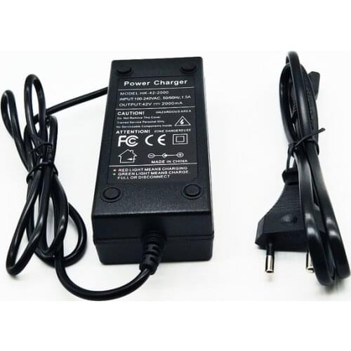 36 V 2A battery charger output 42 V 2A input charger 100-240 VAC lithium li-ion li-poly charger for 10 Series 36 V electric bicy