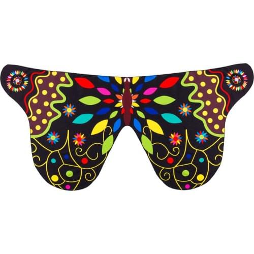 Ladies Colorful Soft Fabric Butterfly Wings Fairy Nymph Pixie Costume Shawl Beach New 2020