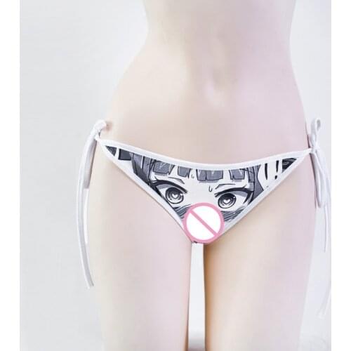 Women Sexy Panties Bikini Thongs Kawaii Anime Erotic Lingerie Underwear Cosplay Japanese Bikini Bottoms Naughty Panties