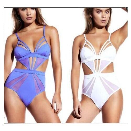 Women V Neck Sexy High-Waisted Striped Swimwear Bikini Set Beachwear Swimsuit Beachwear