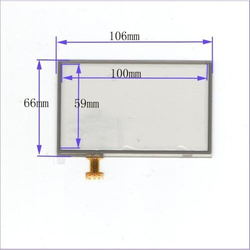 ZhiYuSun 4.3 inch for LQ043TIDG06 106*66 4 wire TOUCH SCREEN the glass touch for GPS this is compatible