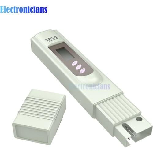LCD Digital TDS-3 Water Quality Purity Tester Meter Module TEMP PPM Test Filter 0-9990 PPM Temperature Pen