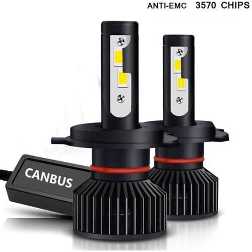 2PCS H7 Led Canbus 30000LM High Power No Eroor Car Headlight H1 H4 H8 H11 9005 9006 Hb3 9004 9007 H13 9012 Led Bulb Turbo Lamp