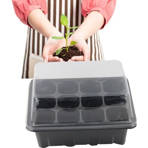 3 Pcs/Set 12 Cells Seedling Trays Seed Starter Box Plant Flower Grow Starting Germination Pot Gardening Supplies