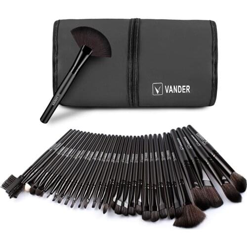 32pcs Makeup Brushes Professional Natural Make Up Set Foundation Powder Contour Eyes Blending Beauty Cosmetic Brushes Tool Kit
