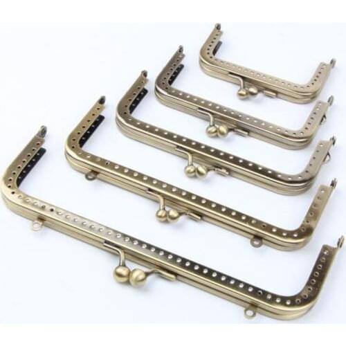 5pcs/lot Metal Square Purse Frame DIY Kiss Clasp Lock for Clutch Bag Accessories DIY Coin Purse Frame Swing Tools 5 Sizes