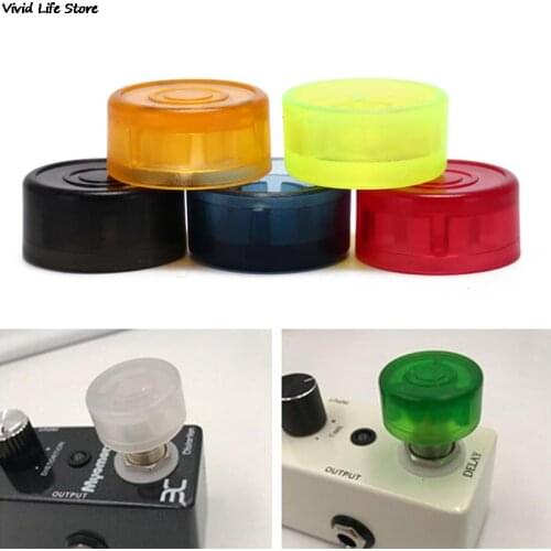 5pcs Plastic Bumpers Footswitch Protector Guitar Effect Pedal Foot Nail Cap Candy Color Foot Switch Toppers Knob Accessories