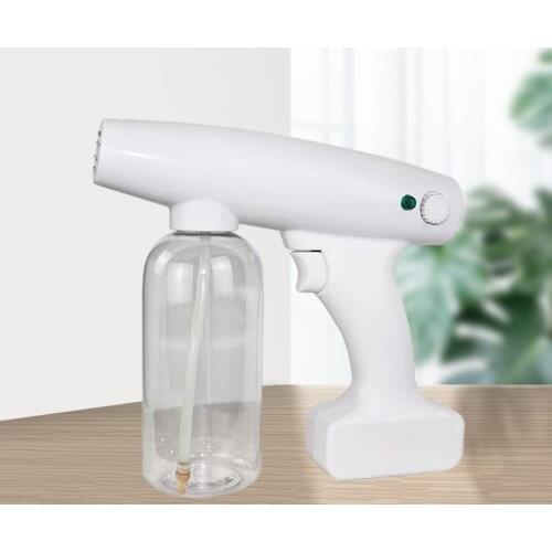 500ML Portable Electric Sanitizer Sprayer Blue Light Rechargeable Nano Steam Water Spray Home Disinfection Machine Atomizer