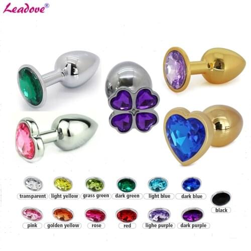 3 Size 5 Types Stainless Steel Butt Plug with Crystal Jewelry Erotic Anal Plug Stimulator Sex Toys Adult Products for Women Gay