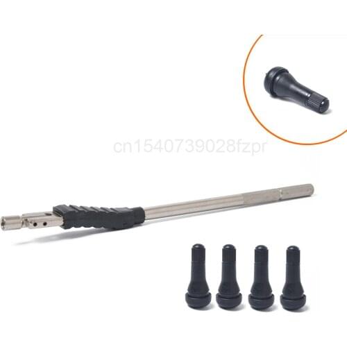 4 Auto Tire Snap Valve Tr413 Tire Valve Tubeless Valve + Replacement and Disassembly Tool