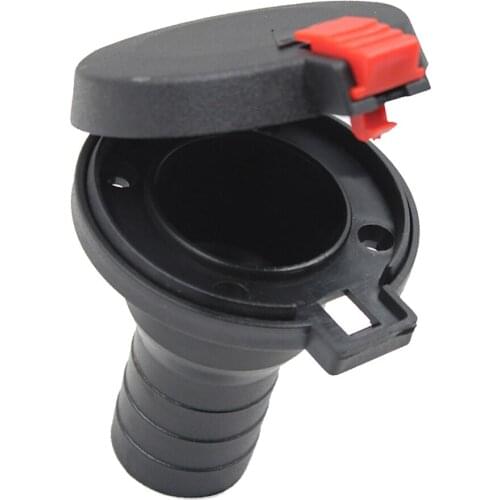 Black ABS Plastic 38mm 1 1/2 inch Fuel Gas Deck Filler Flush Mount for Boat Yachts