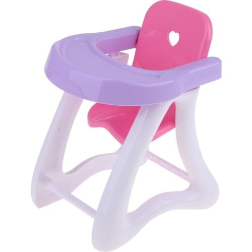Doll Baby Toddler High Chair for Mellchan Doll Kids Furniture Playset Toy