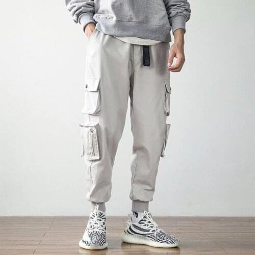 2021 Summer Hip Hop Joggers Men Black Harem Pants Multi-pocket Man Sweatpants Streetwear Casual Mens Pants S-2XL