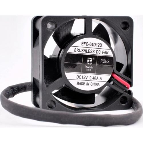 EFC-04D12D 4cm 40mm fan 40x40x20mm DC12V 0.40A 2pin 2 ball bearings, large air volume cooling fan for chassis router