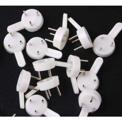 Fixmee 50pcs Length 25mm White Plastic Invisible Wall Mount Photo Picture Frame Nail Hook Hanger