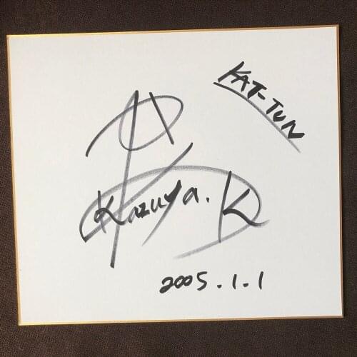 Signed KAT TUN Kamenashi Kazuya autographed shikishi card art board 27*24cm 092020