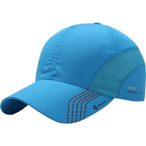 Summer Outdoor Sports Caps Women Men Hiking Fishing Running Cap Sun Hat Adjustable Quick Dry Breathable Sun Visor Baseball Cap