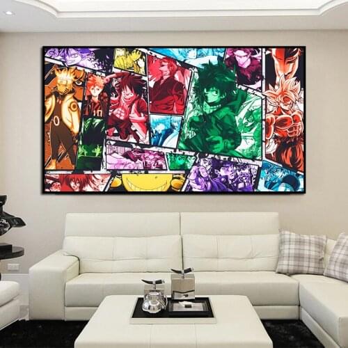 Colorful Anime Collection My Hero Academia High Quality Anime Manga Wall Art Print Decor,50 x 70 cm,No Frame