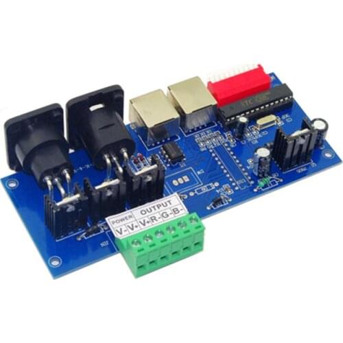 Best price 1 pcs Constant Current 3 Channel DMX512 with RJ45 Easy DMX RGB LED Decoder,Controller,Dimmer,Drive