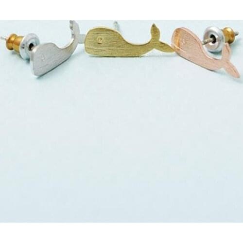 Fashion whale stud earrings Marine animal stud earrings for women