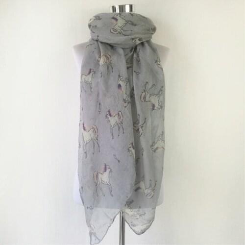 10pcs/lot Fashion Long scarf for Women Winter Stripes Scarves Autumn Horses Animal unicorn Shawl