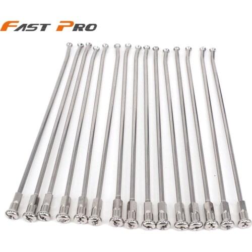 Motorcycle 36 Pcs 21" Front 18" 19" Rear Wheel Steel Spokes Nipples Pit Bike Enduro Spokes Steel Wire Cap Hat For Yamaha YZF WRF