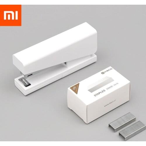 Original Xiaomi Mijia Kaco LEMO Stapler 24/6 26/6 with 100pcs Staples for Paper Binding Business School Office Use