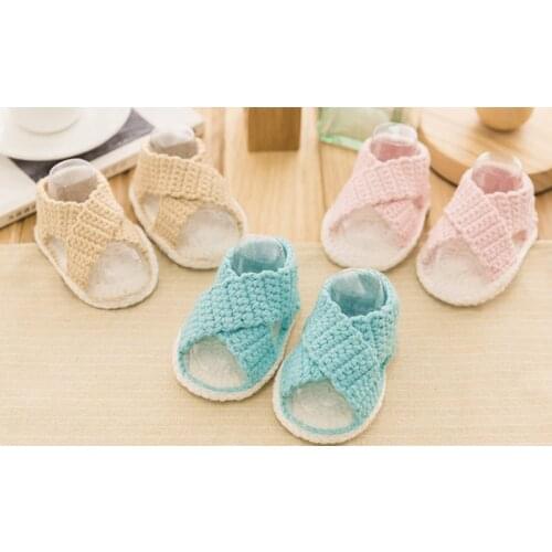 QYFLYXUE Cross sandals solid color handmade sandals baby shoes